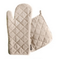 Linen Solid Oven Mitt & Pot Holder Set